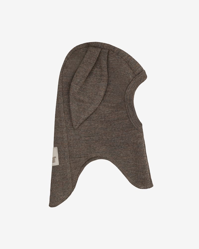 Balaclava Ull med Kaninører - 97% Merino, 3% Elastan, Tynn ullkvalitet | Balaclava Ears Wool Rib
