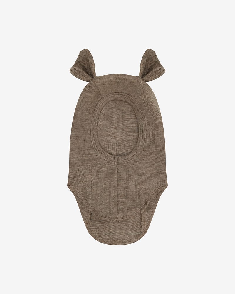 Balaclava Ull med Bamseører - 97% Merino, 3% Elastan, Tynn ullkvalitet | Balaclava Ears Wool Rib