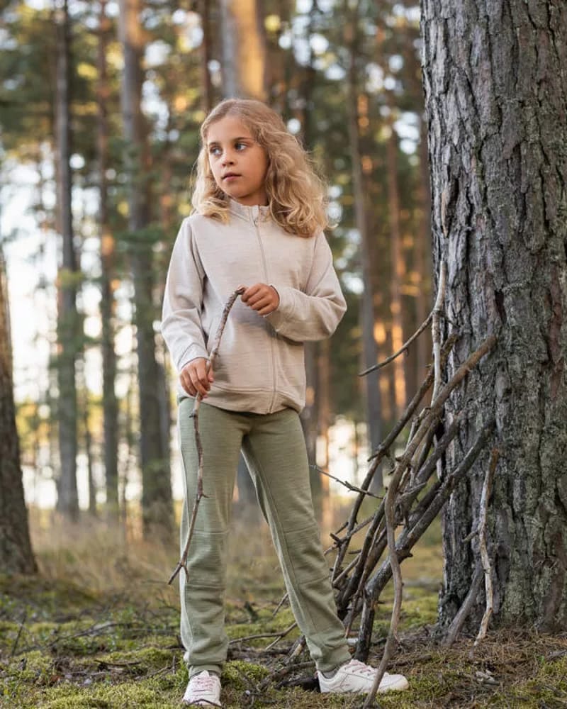 Ulljakke Barn - Varm Ullfleece, 100% Merinoull | Jakke Active
