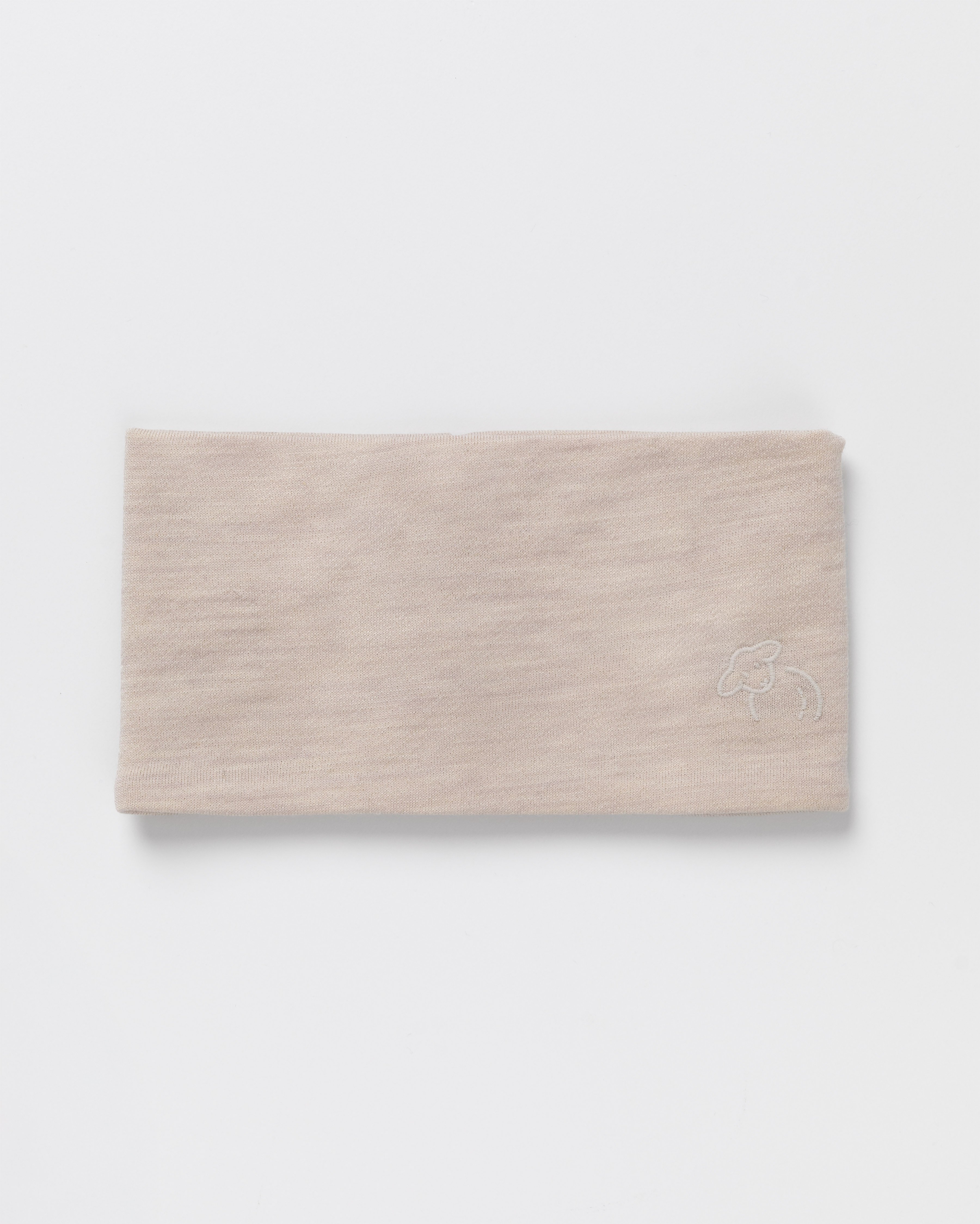 Pannebånd med dobbelt lag – Glatt ullfleece, 100% Merinoull | Hodebånd Active, Lys Beige