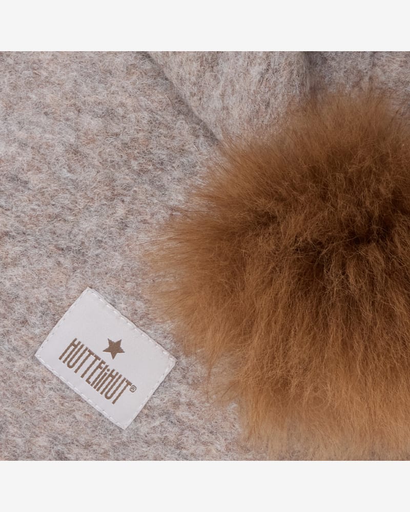 Balaclava Ull 2-Lags - Børstet Ullfleece | Alpaca Pompoms
