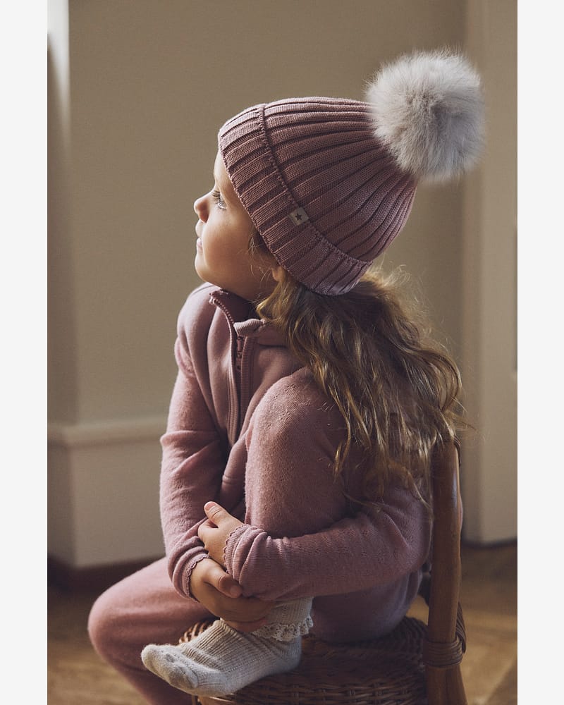 Lue med Alpakkadusk - 100% Merinoull | Hat Knit Alpaca Pompom