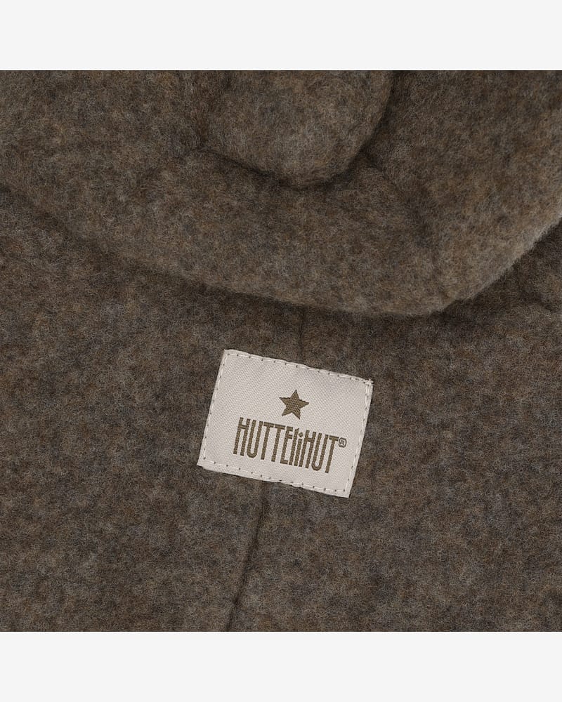 Ulldress i ullfleece med Bamseører - Varm, 100% Merino | Pram Suit Ears Wool Fleece