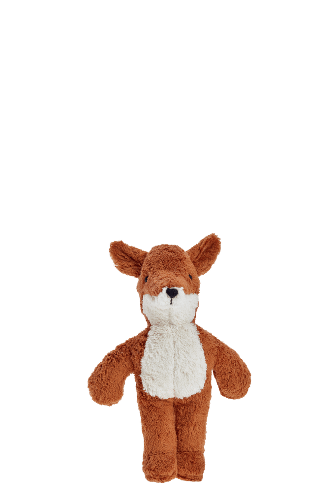 Kosebamse Rev, Liten – 100% Naturlig, Økologisk Bomull og Ull | Baby Fox, Orange