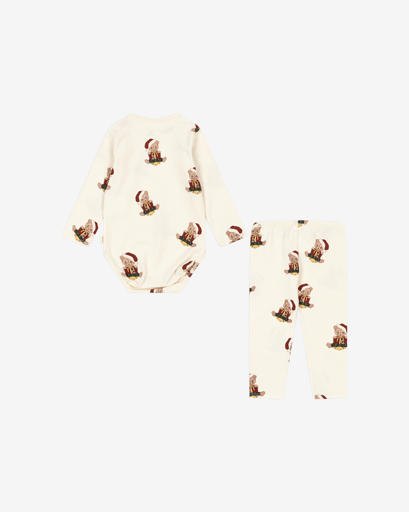 Pysjamas Baby - Body og Bukse - Øko Bomull | Julepysj Basic Body/Pants Set Gots