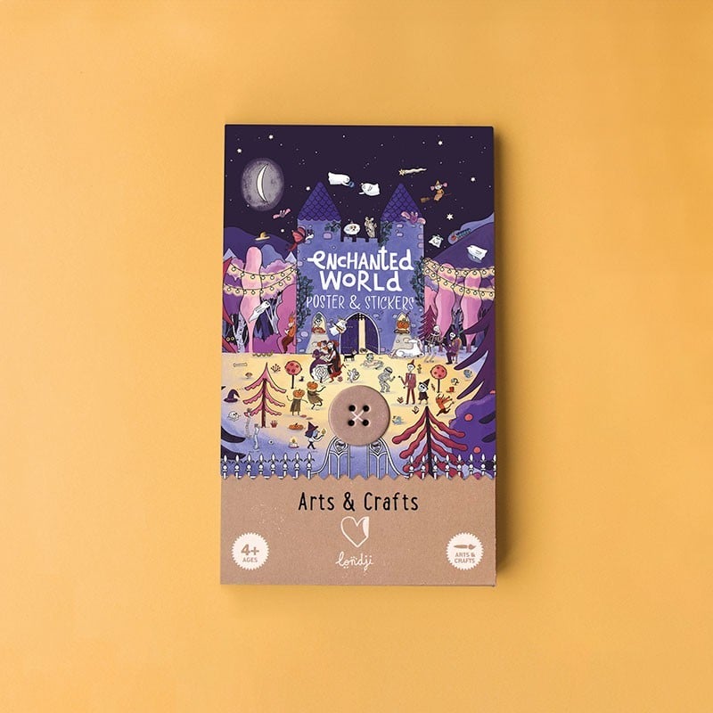Klistremerker Barn med Plakat – 152 Flyttbare Klistremerker | Enchanted Poster & Stickers