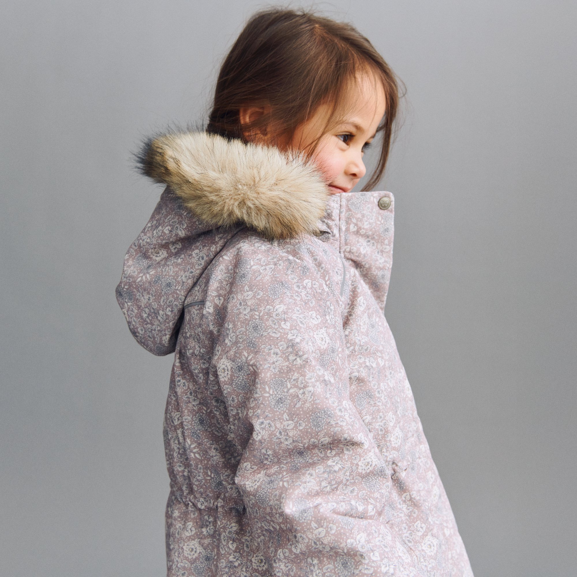 Vinterjakke Teknisk – Vanntett, Vindtett, Fleecefôr | Jacket Mathilde, Dry Rose Flowers