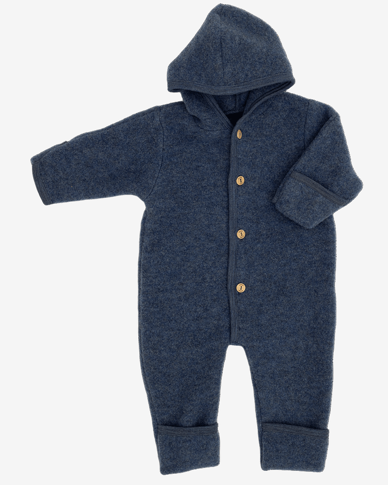 Ulldress i Ullfleece - Tykk, 100% Merino, Ubehandlet Ull | Hooded Overall