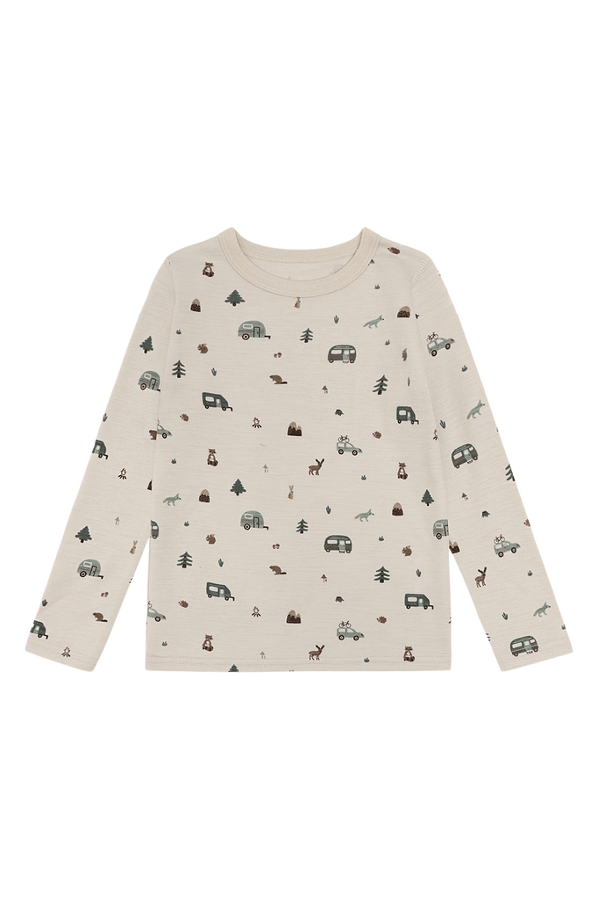 Trøye Langermet – 95% Merino, 5% Polyamid | HCAwo Camp, French Oak