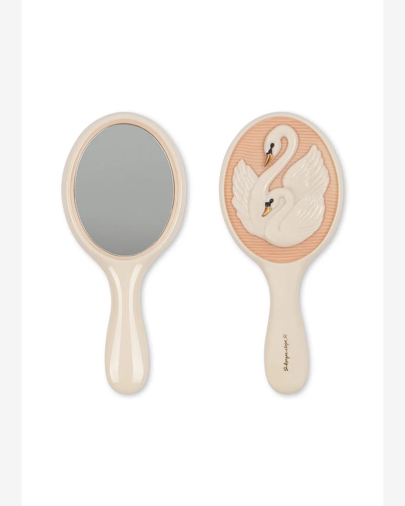 Hårbørste og Speil i Gaveeske - Svanedetaljer | Swan Beauty Set