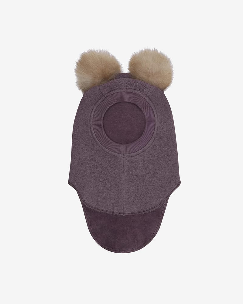 Balaclava Ull 2-Lags - Børstet Ullfleece | Alpaca Pompoms
