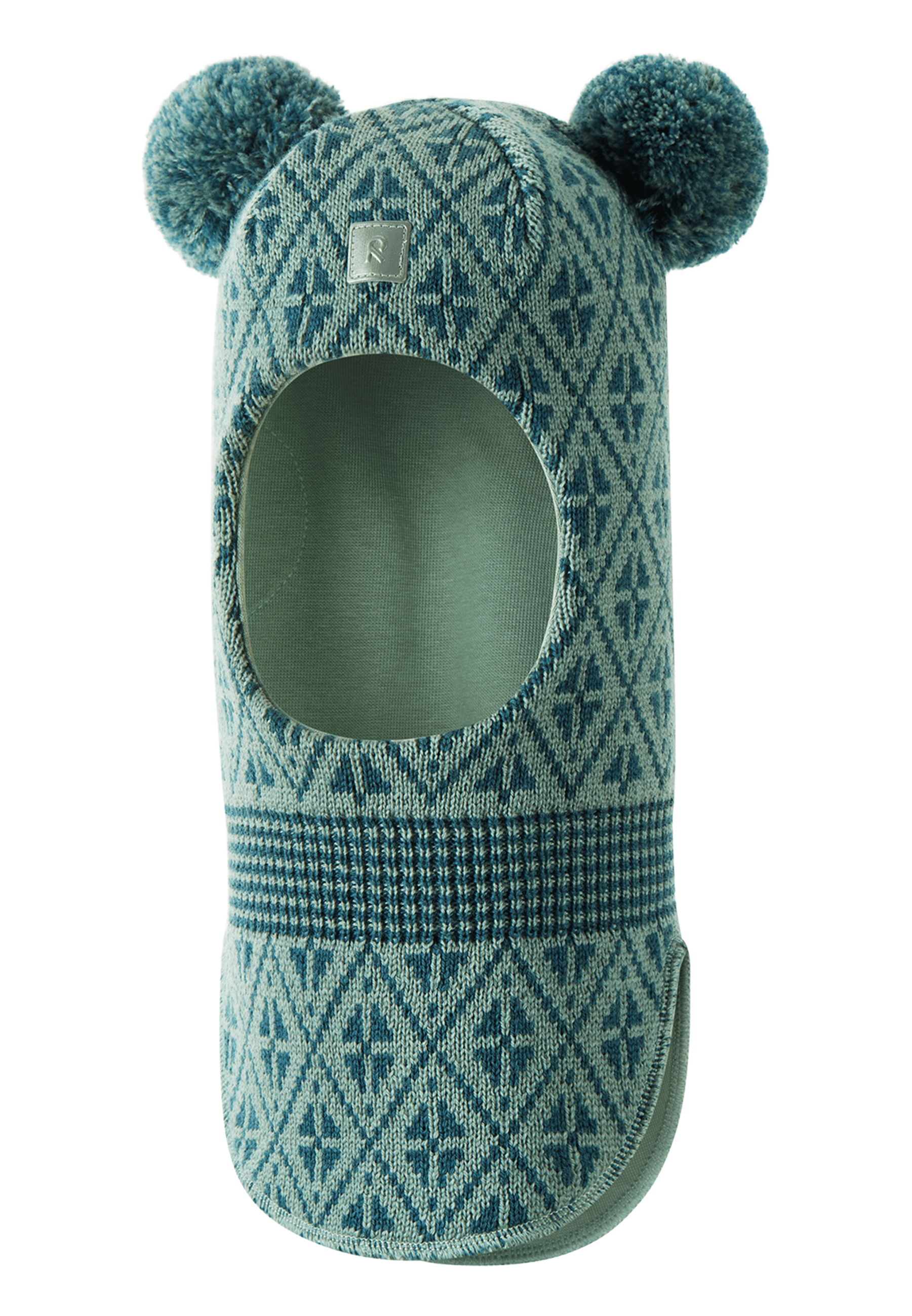 Ull Balaclava med vindstopper – Varm vinterlue | Kuuraan, Grønn - Stone Green