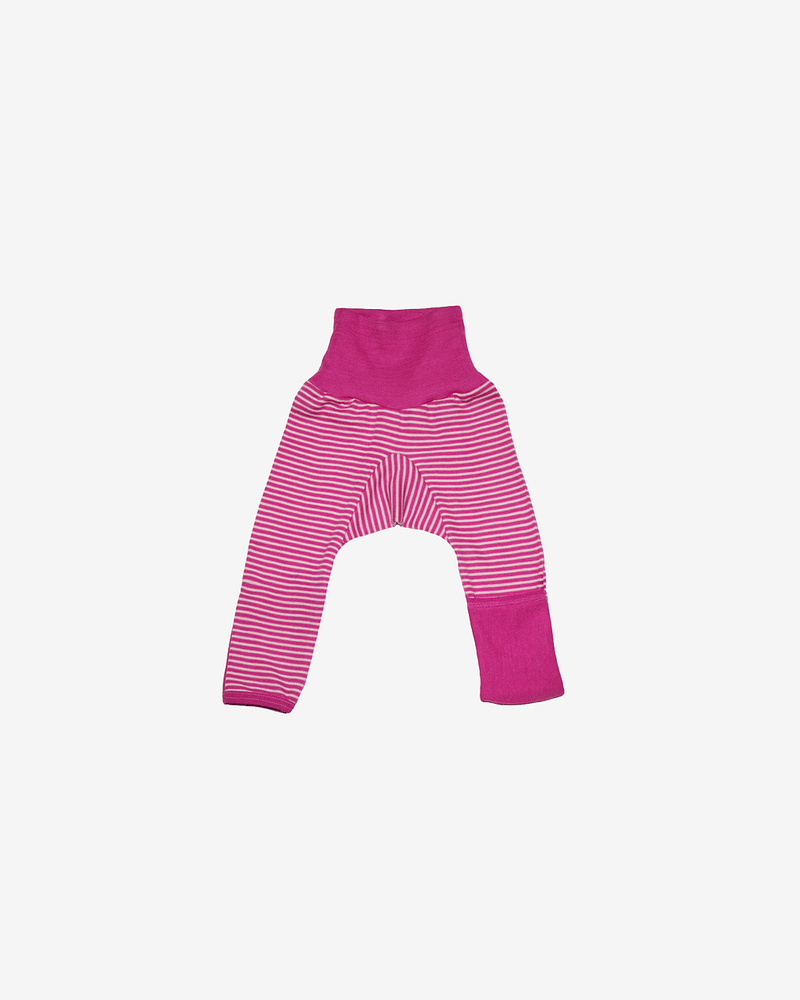 Ullbukse m/ dobbelt liv & trylleføtter - 70% Merino, 30% Silke - Ubehandlet Ull