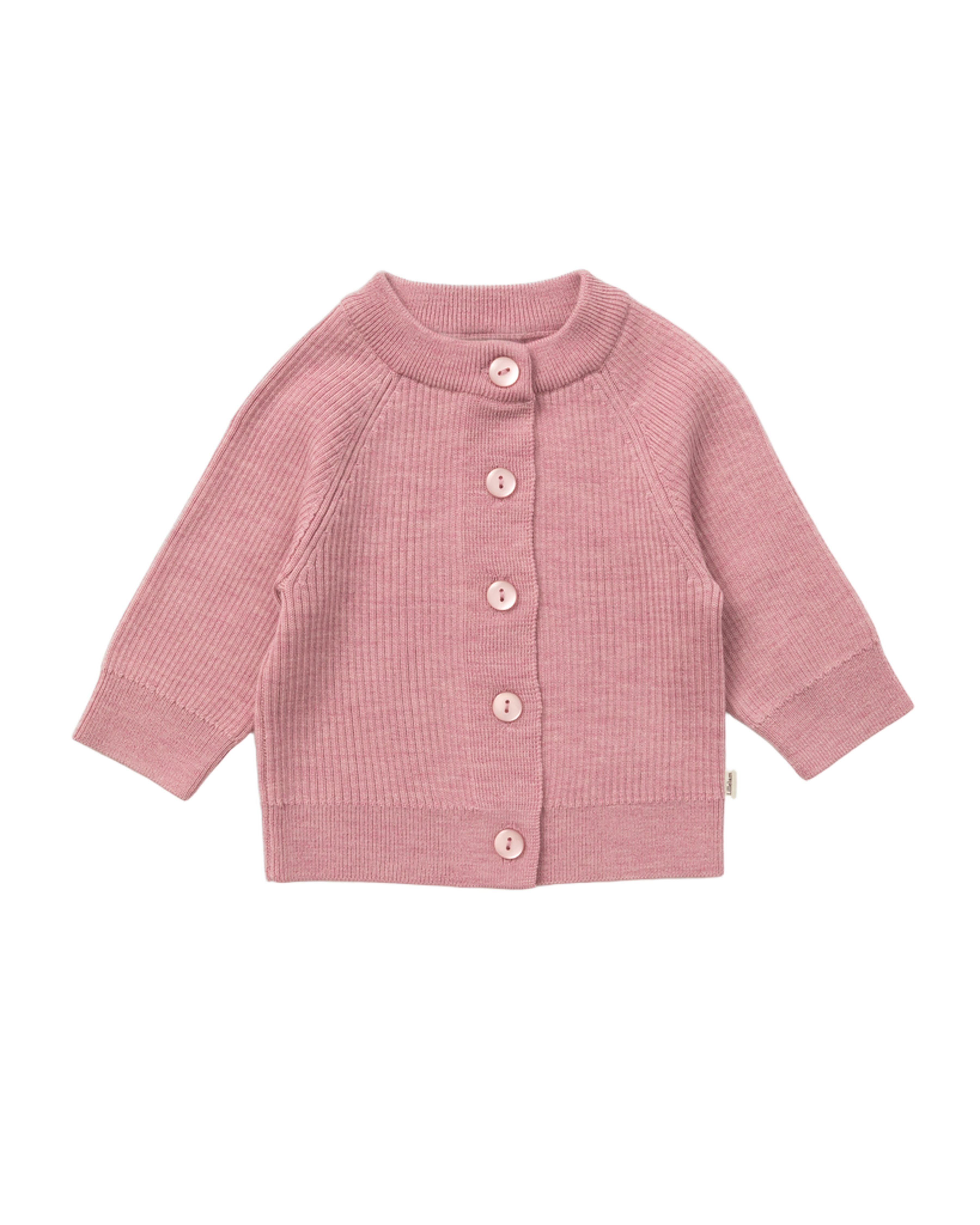 Ullcardigan Ribb – 100% Merinoull | Cardigan Rib Light, Lyng - rosa