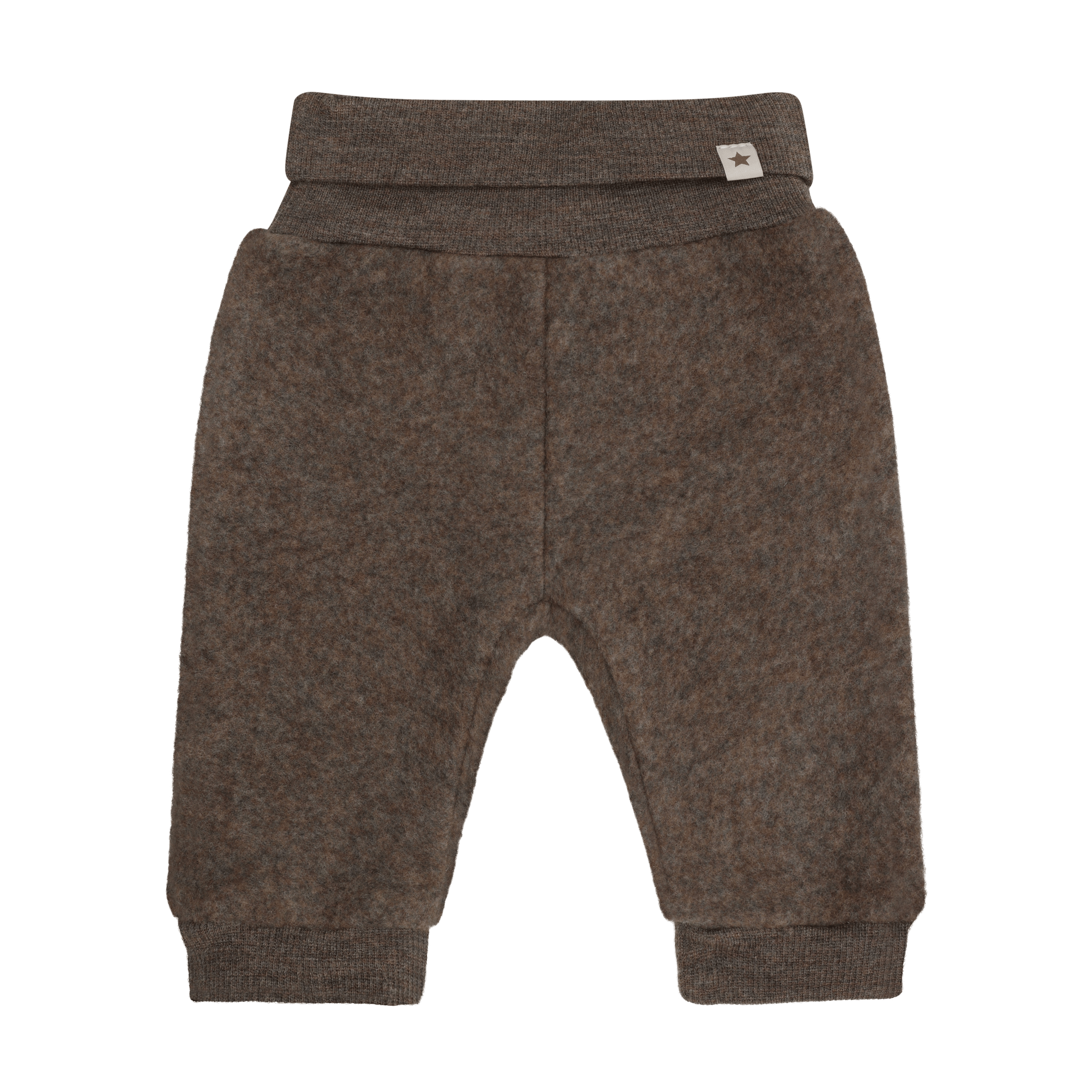 Ullbukse i Ullfleece – Varm, 100% Merino | Pants Wool Fleece, Brun - Brown Melange