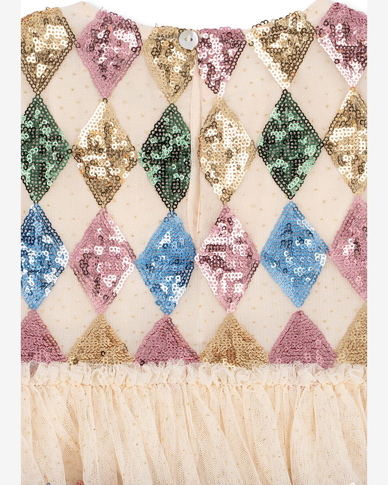 Tyllkjole m/ Glitter Paljetter | Yvonne Harlekin Dress