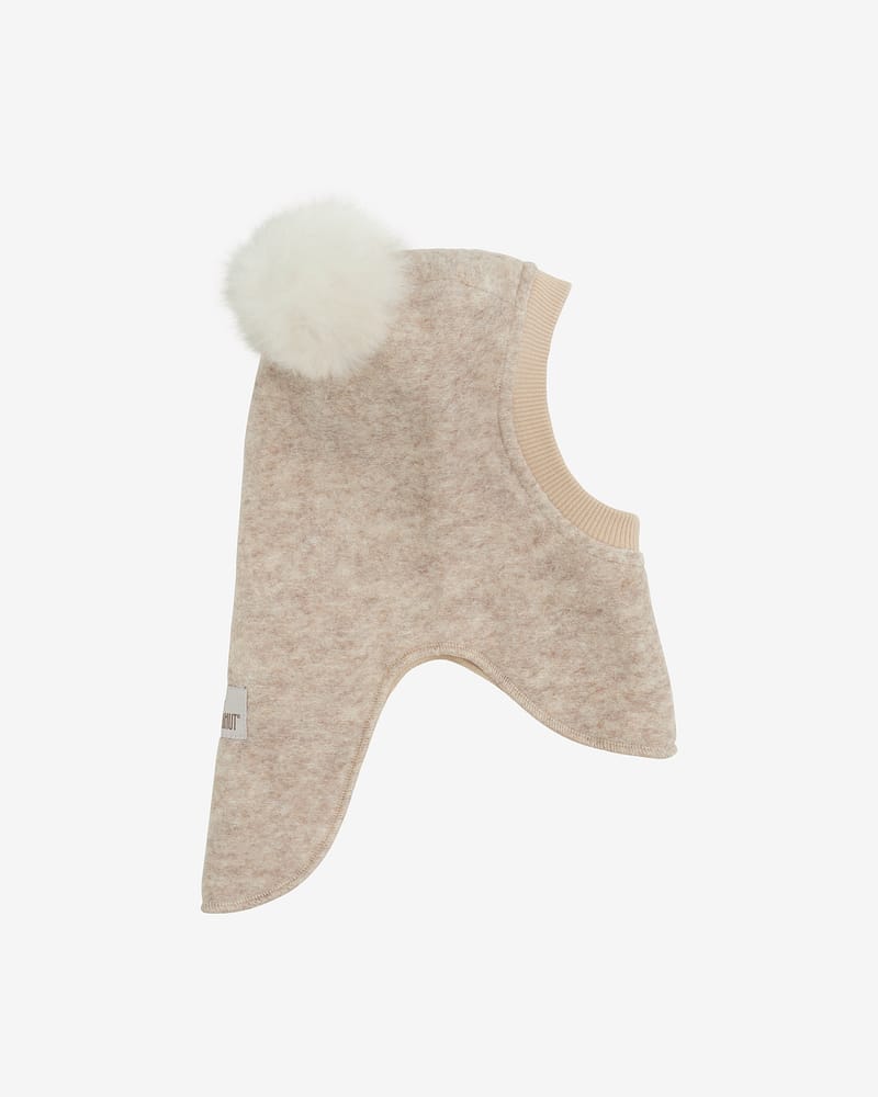 Balaclava 2-Lags - Varm, Tovet Ull med Alpakkadusker | Alpaca Pompoms