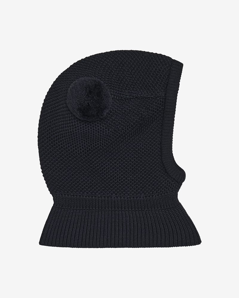 Balaclava Ull 2-Lags m/ Vindstopper | Windstopp Pompoms