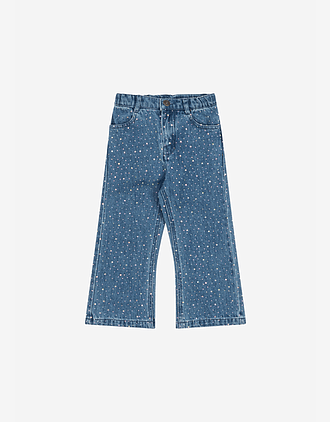 Olabukse m/ Dekorative små diamanter - 100% Øko Bomull | Elba Sparkle Jeans GOTS