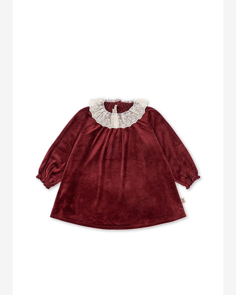 Kjole Barn med vid krage - Fløyel | Venola Dress