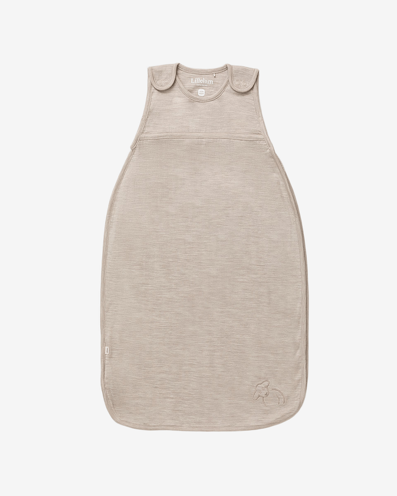 Nattpose Baby m/ Glidelås - Dobbeltstoff, 100% Merinoull | Onesize Night bag Luna