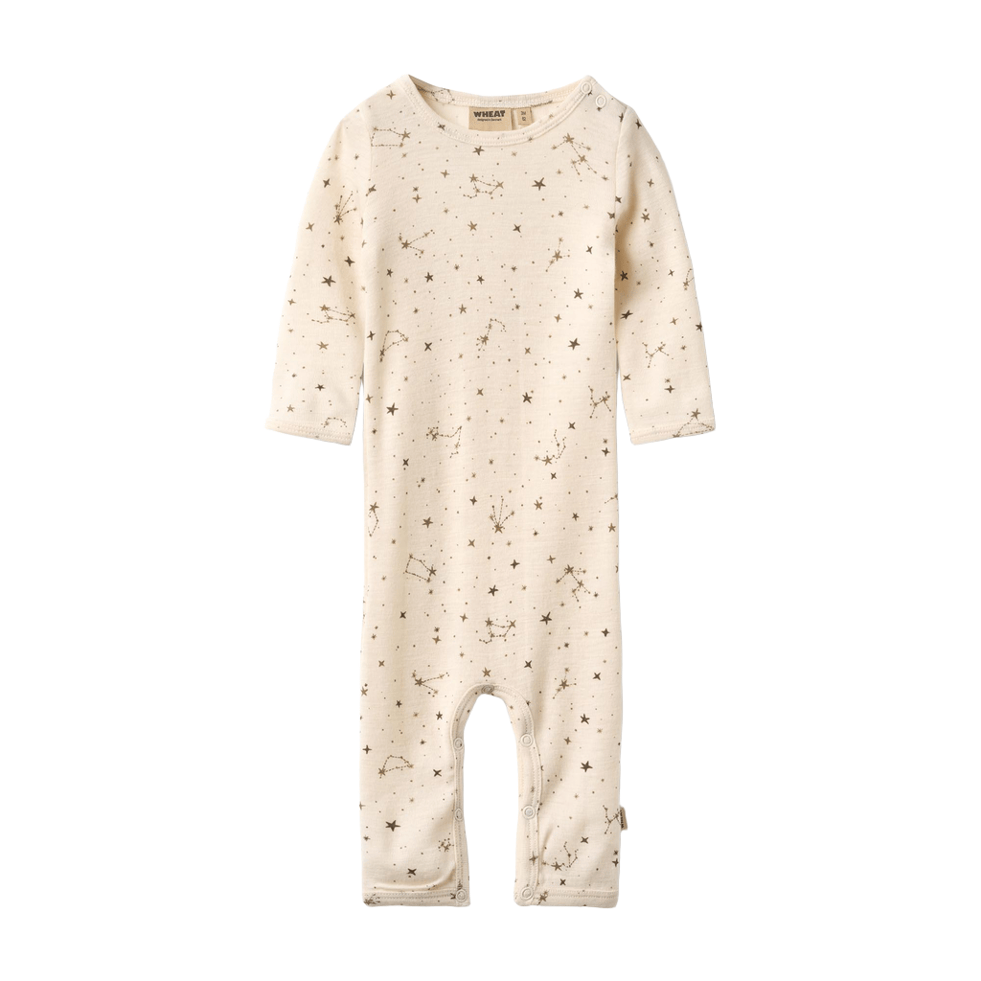 Ullpysj Baby – Heldrakt – 100% Merinoull | Haven, Eggshell Stars