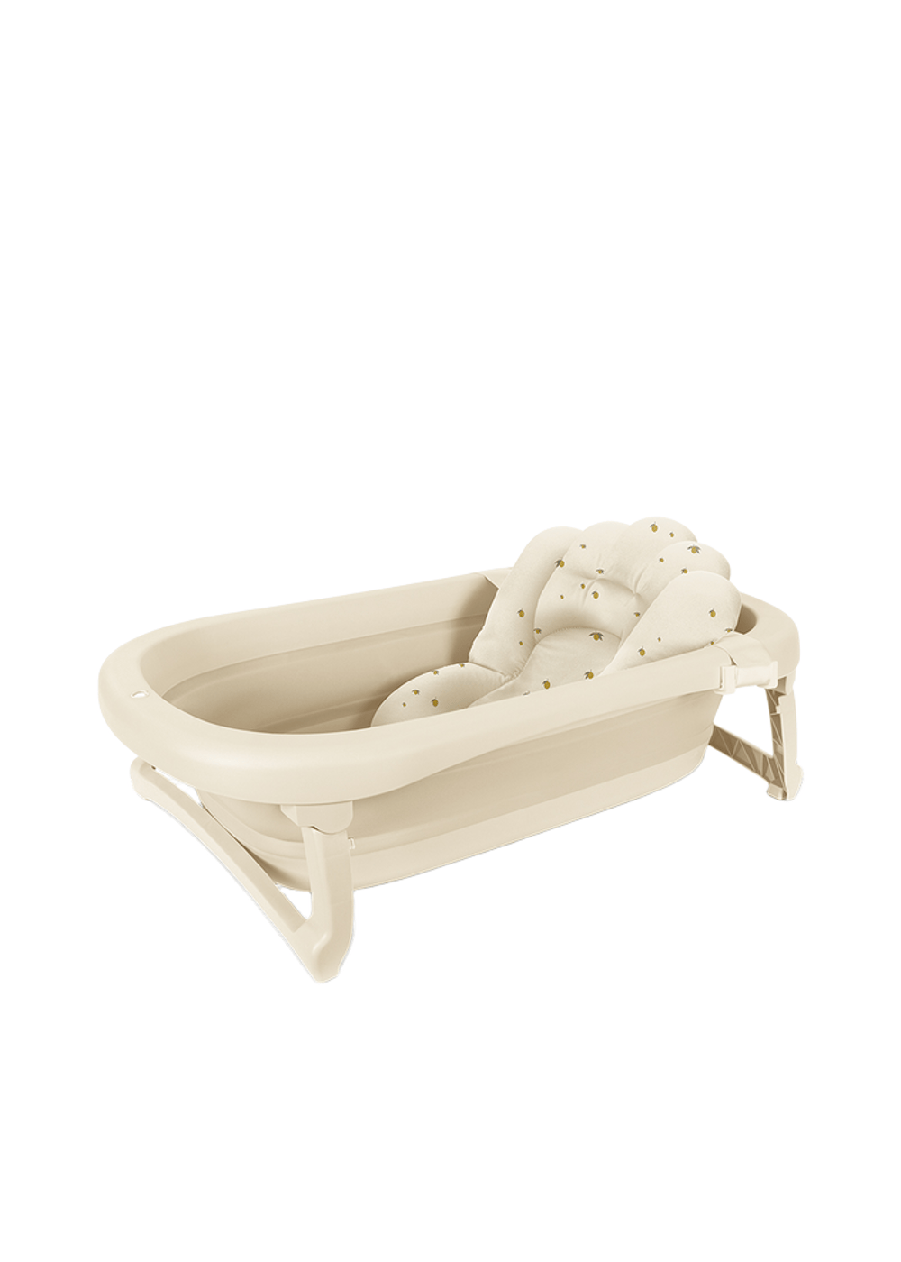 Sammenleggbart badekar med badepute – 0-36 mnd | Foldable Bath Tub, Creme