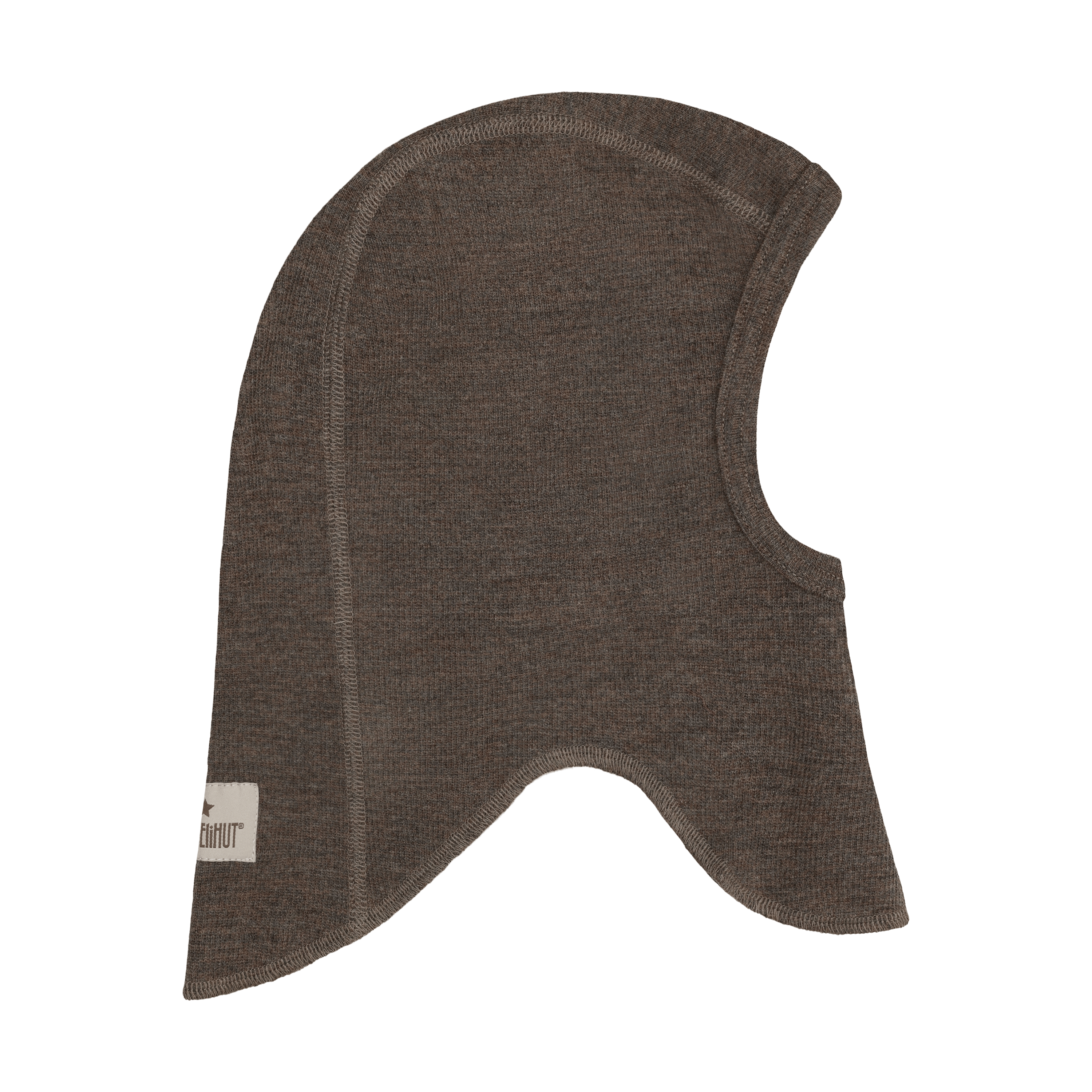 Balaclava Ull – 97% Merino, 3% Elastan, Tynn ullkvalitet | Balaclava Wool Rib, Brun - Brown Melange