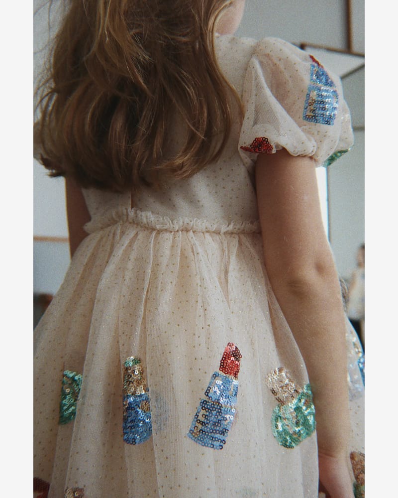 Tyllkjole m/ Glitter Paljetter | Yvonne Puff Dress