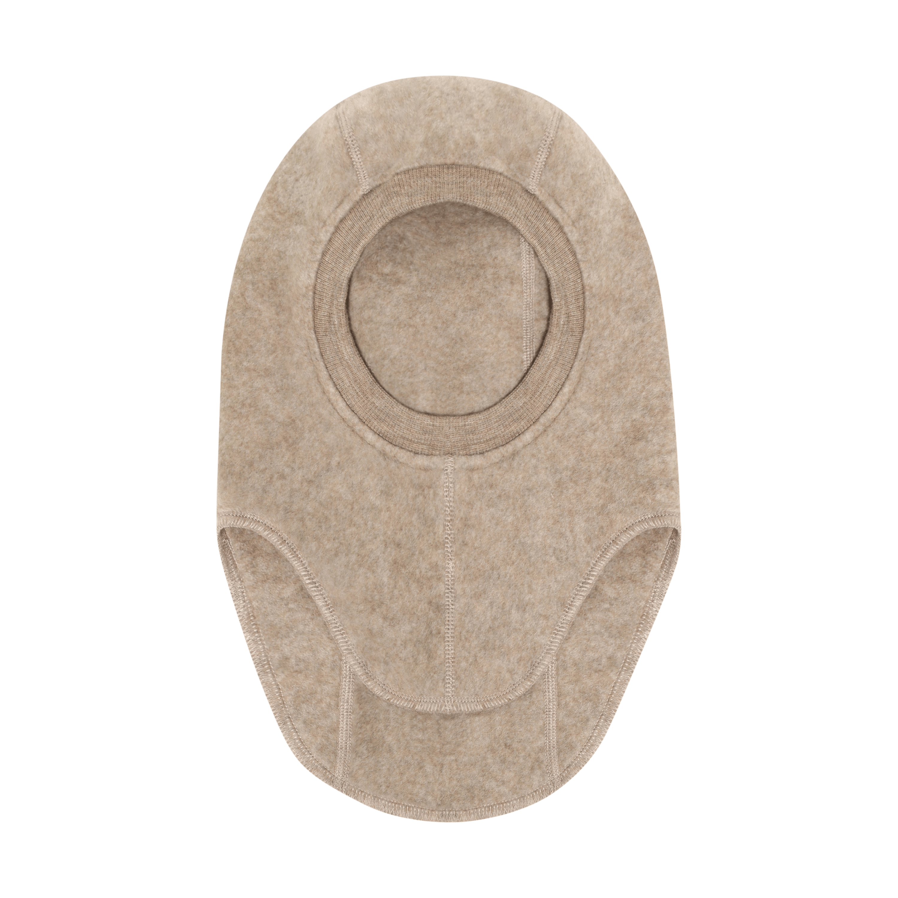 Balaclava i Ullfleece – Varm, 100% Merino | Balaclava Wool Fleece, Lys Brun - Savannah Melange