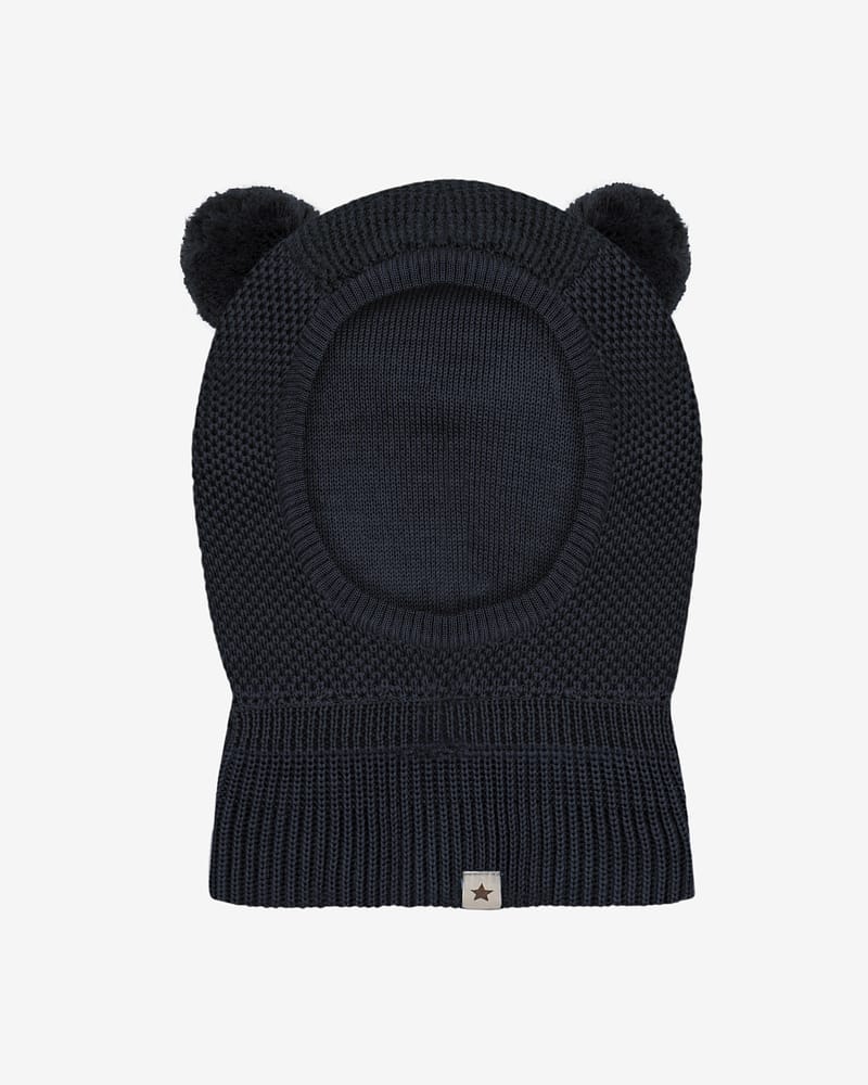 Balaclava Ull 2-Lags m/ Vindstopper | Windstopp Pompoms