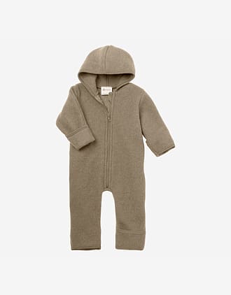 Ulldress i Ullfleece m/ Glidelås - Varm, 100% Merino - Ubehandlet Ull | Hooded Zip-Overall Baby