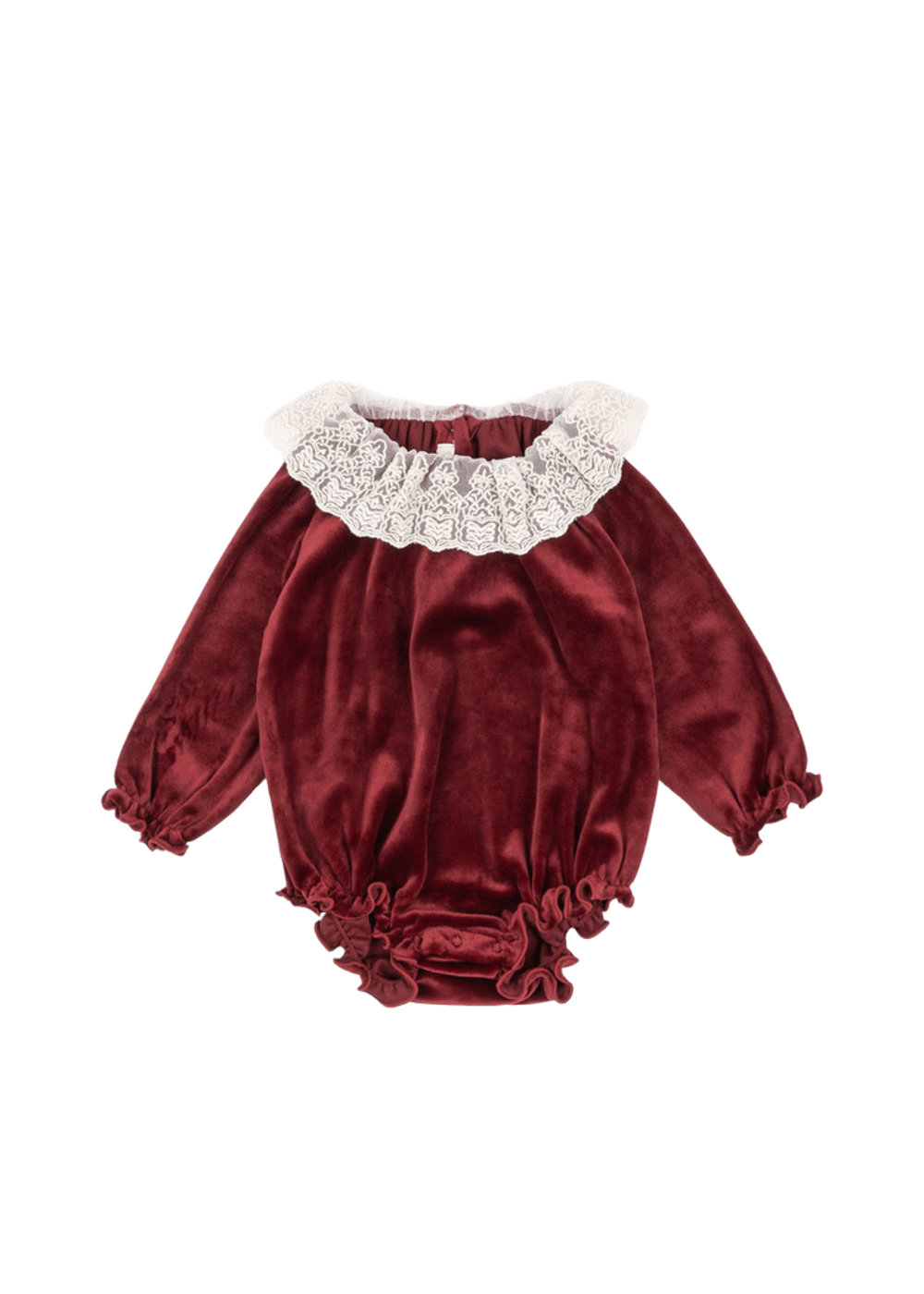 Romper Body med vid krage – Fløyel | Venola Romper, Rød - Red Dahlia
