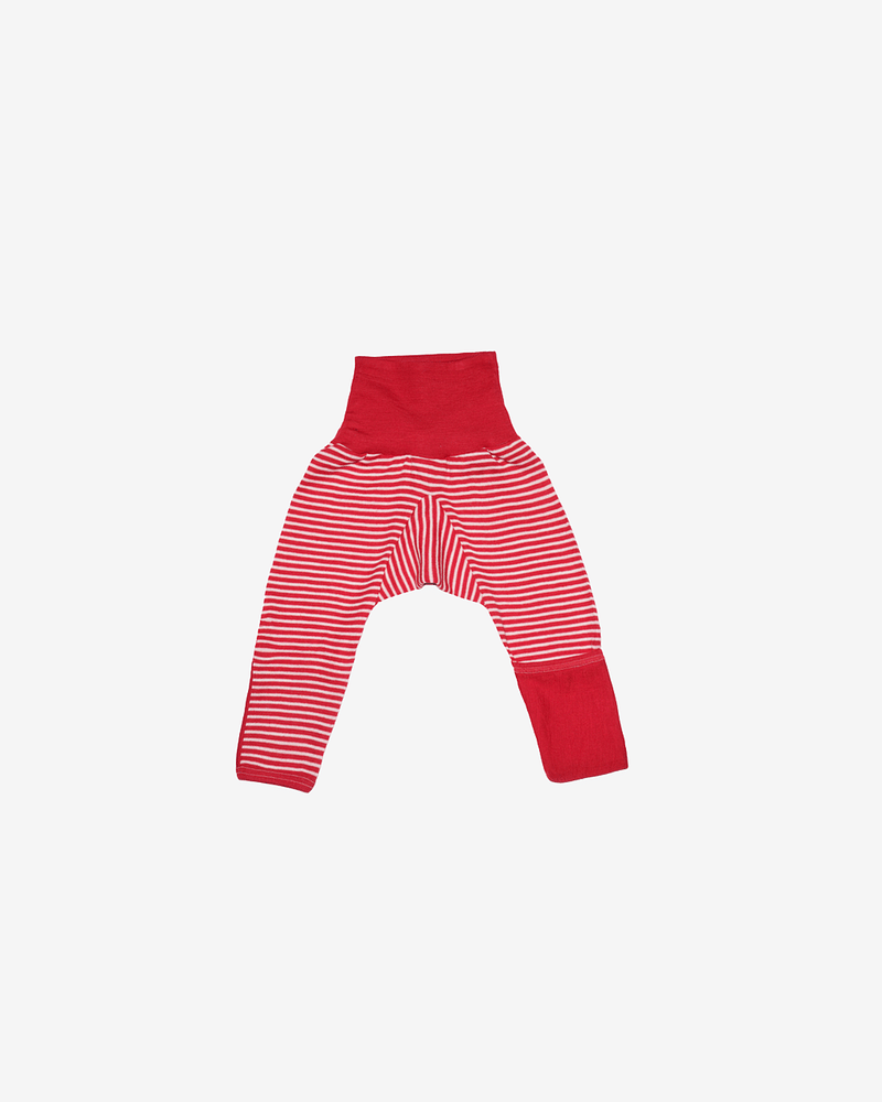Ullbukse m/ dobbelt liv & trylleføtter - 70% Merino, 30% Silke - Ubehandlet Ull