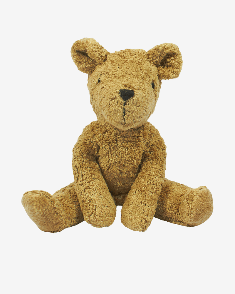 Kosebamse Bjørn, Medium - 100% Naturlig, Økologisk Bomull og Ull | Floppy animal Bear