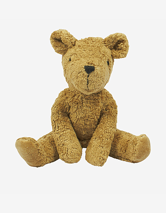 Kosebamse Bjørn, Medium - 100% Naturlig, Økologisk Bomull og Ull | Floppy animal Bear