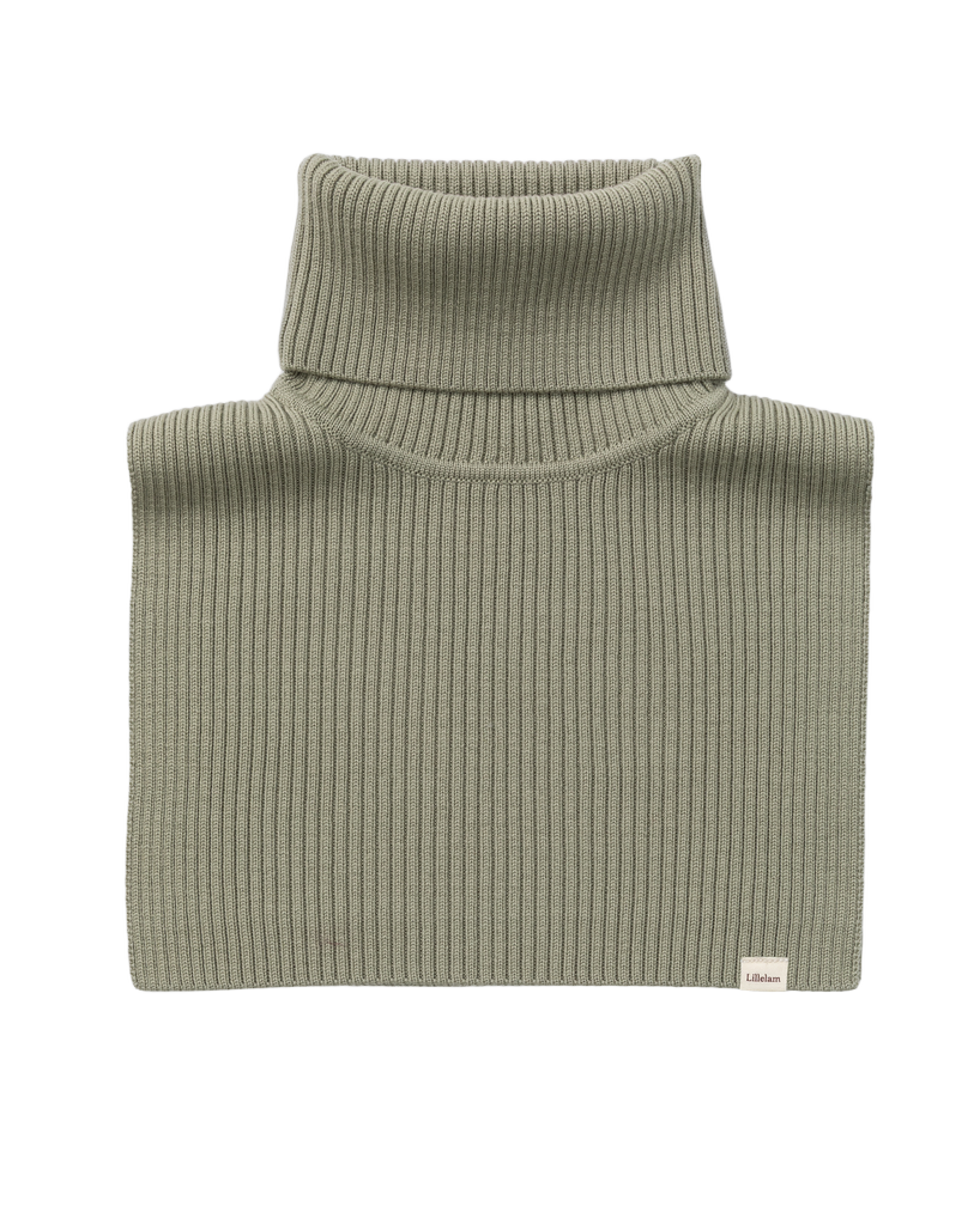 Ullhals Ribb – Strikket, 100% Merinoull | Onesize, Grønn - Rosmarin