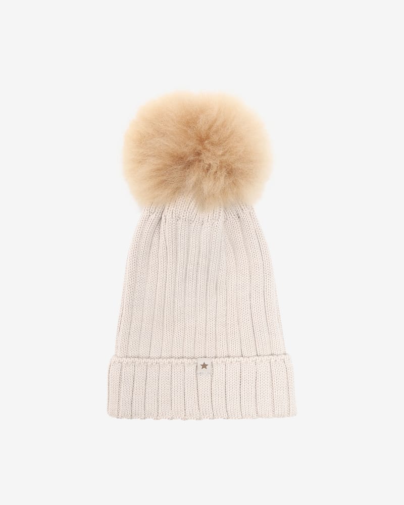 Lue med Alpakkadusk - 100% Merinoull | Hat Knit Alpaca Pompom