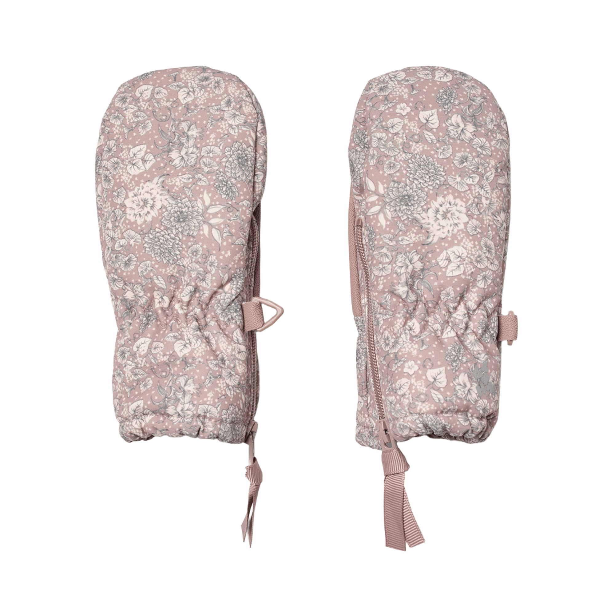 Vintervotter Baby – Vanntett 10.000mm | Technical Mittens Zipper, Dry Rose Flowers