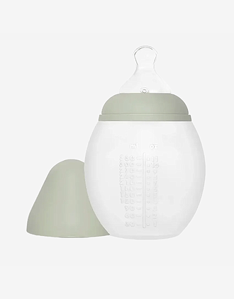 Tåteflaske i Silikon 330ml - Medium Flow | Fra 4mnd